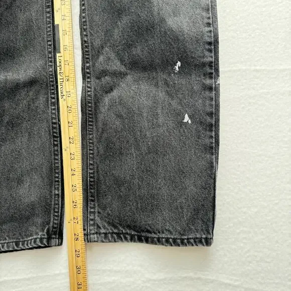 VTG Levi's 505 Men's 34x29 Black Regular Straight Fit Denim Jeans 90s